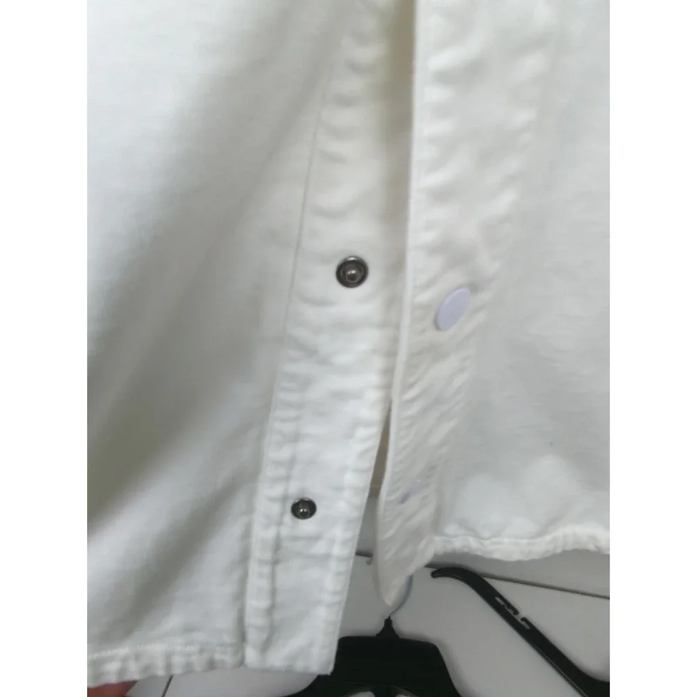 Pre-owned Size XXL Jordan Loose FIT Baseball Jersey TOP,‎ White, Snaps, See Pics